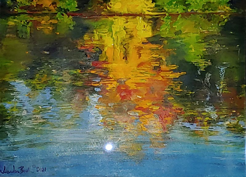 Fall Reflections, an acrylic painting by Ken Landon Buck
